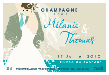 Exemple d'étiquette de Champagne personnalisée 2