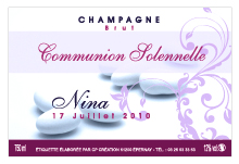 Exemple d'étiquette de Champagne personnalisée 3